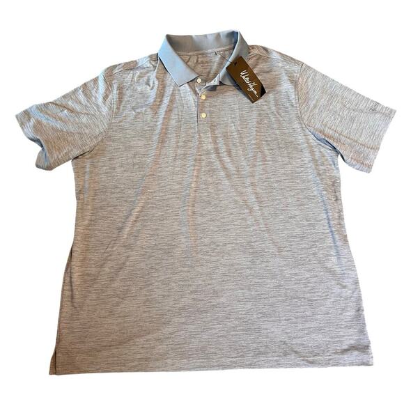 Walter Hagen Ess Space Dye Men's Polo.  Grey Alloy. NWT. Size XXL - Picture 1 of 8